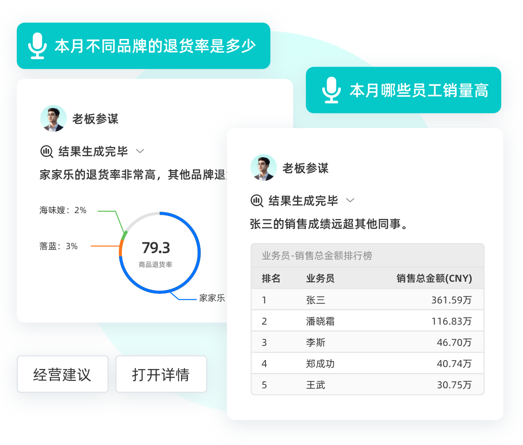 AI经营问答，语音即查数据